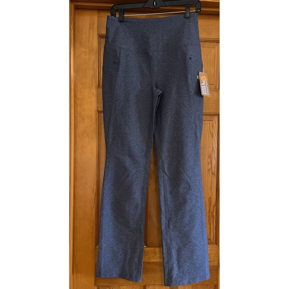 Eddie Bauer Women's Trail Tight Pants Medium Gray Leggings UPF 50+ High Rise